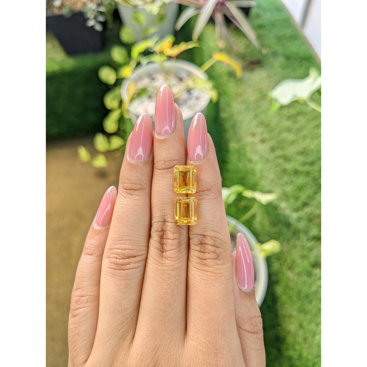 7.43 Ct.Tw. Citrine Pair from Brazil