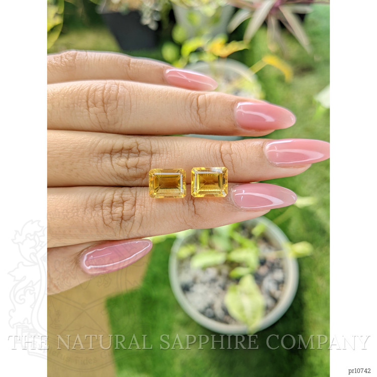7.43 Ct.Tw. Citrine Pair from Brazil