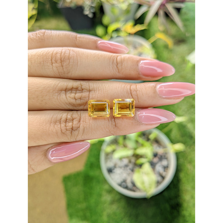 7.43 Ct.Tw. Citrine Pair from Brazil