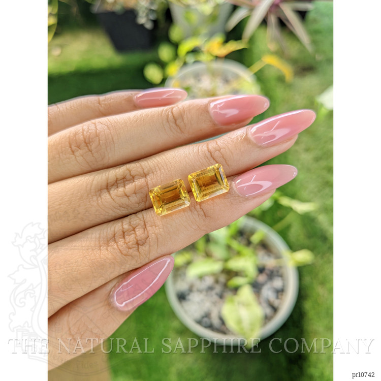 7.43 Ct.Tw. Citrine Pair from Brazil