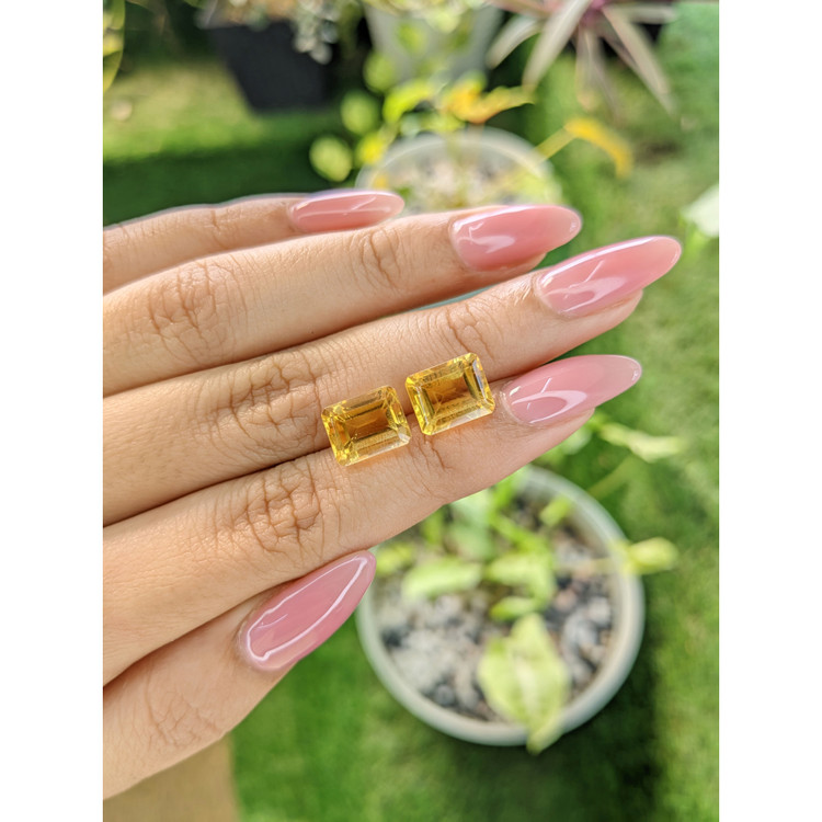 7.43 Ct.Tw. Citrine Pair from Brazil