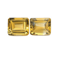 7.39 Ct.Tw. Emerald Citrine Pair