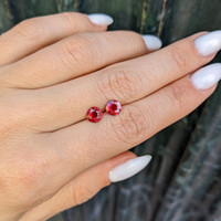 1.35 Ct.Tw.Total Carat Weight Ruby Pair from Mozambique Life Style