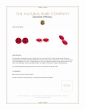 1.41 Ct.Tw.Total Carat Weight Ruby Pair from Mozambique Appraisal