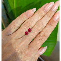 1.22 Ct.Tw.Total Carat Weight Ruby Pair from Mozambique Life Style