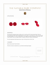 1.54 Ct.Tw.Total Carat Weight Ruby Pair from Mozambique Appraisal
