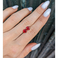 1.54 Ct.Tw.Total Carat Weight Ruby Pair from Mozambique Life Style