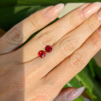 1.35 Ct.Tw.Total Carat Weight Ruby Pair from Mozambique Life Style