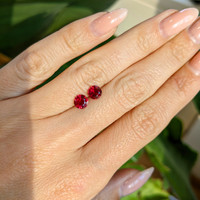 1.47 Ct.Tw.Total Carat Weight Ruby Pair from Mozambique Life Style