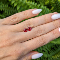 1.37&nbsp;Ct.Tw.Total Carat Weight Ruby Pair from Mozambique Life Style