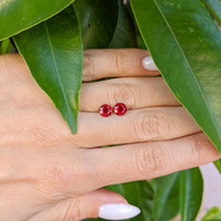 1.37 Ct.Tw.Total Carat Weight Ruby Pair from Mozambique Life Style