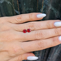 1.31 Ct.Tw.Total Carat Weight Ruby Pair from Mozambique Life Style