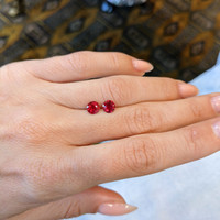 1.44 Ct.Tw.Total Carat Weight Ruby Pair from Mozambique Life Style