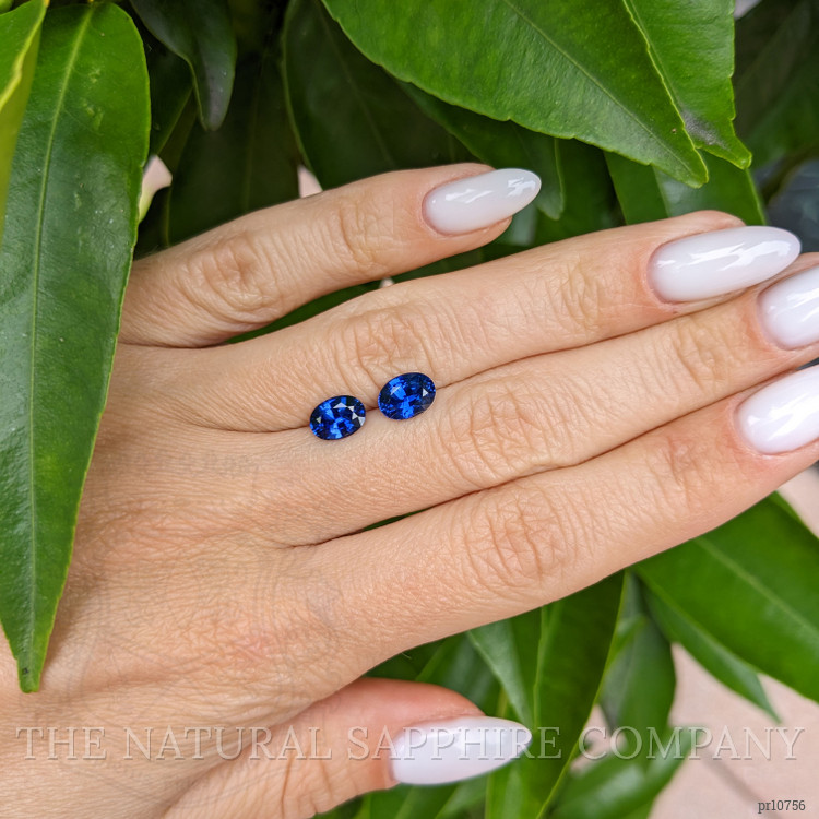 2.65 Ct.Tw. Blue Sapphire Pair from Ceylon (Sri Lanka)