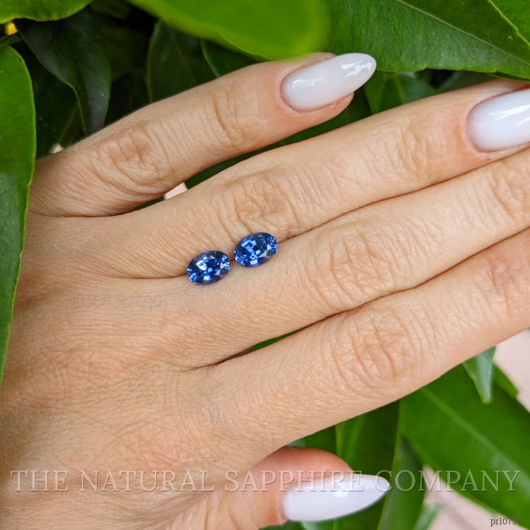 2.17 Ct.Tw. Blue Sapphire Pair from Ceylon (Sri Lanka)