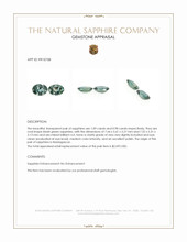 2.07 Ct.Tw.Total Carat Weight Bluish Green Sapphire Pair from Madagascar Appraisal