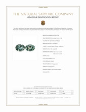 2.07 Ct.Tw.Total Carat Weight Bluish Green Sapphire Pair from Madagascar Scan Report