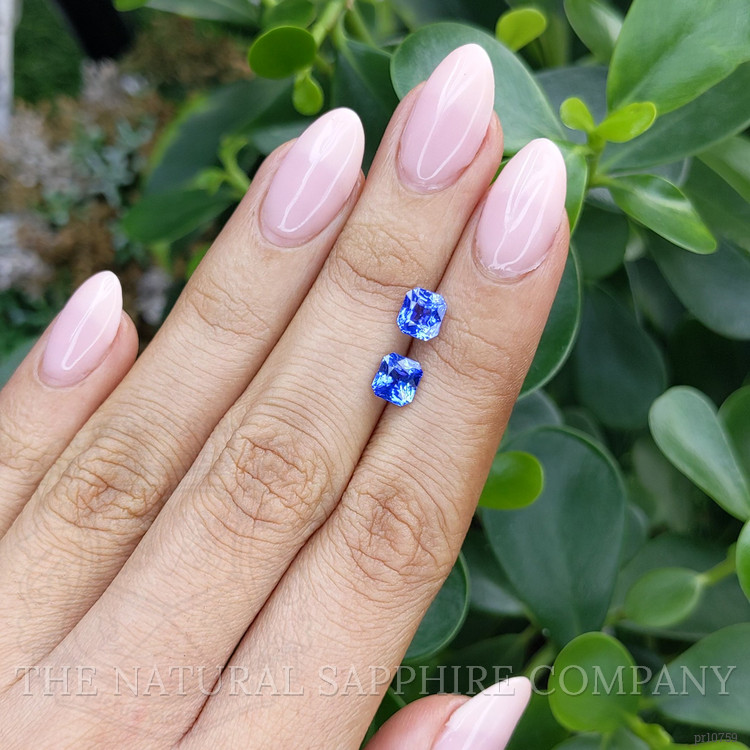 2.35 Ct.Tw. Blue Sapphire Pair from Ceylon (Sri Lanka)
