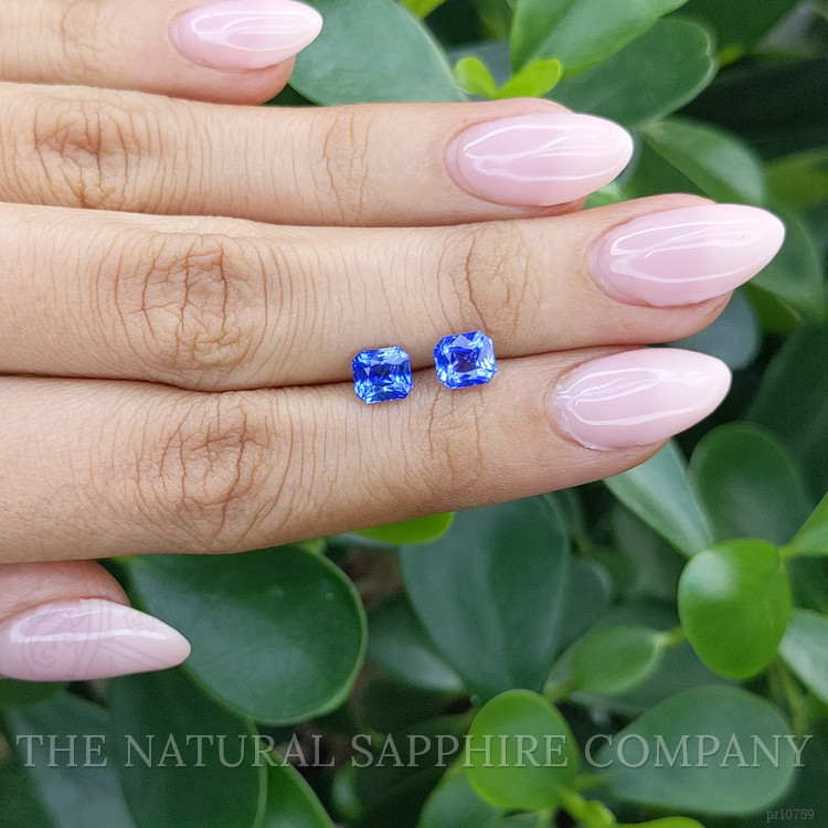 2.35 Ct.Tw. Blue Sapphire Pair from Ceylon (Sri Lanka)