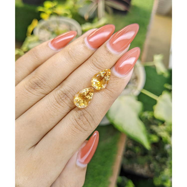 7.28 Ct.Tw. Citrine Pair from Brazil