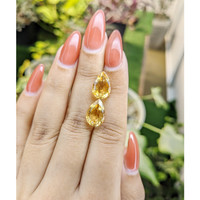 7.45 Ct.Tw.Total Carat Weight Citrine Pair from Brazil Life Style