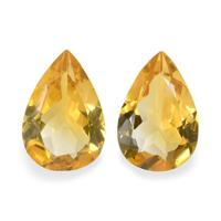 5.72 Ct.Tw. Pear Citrine Pair