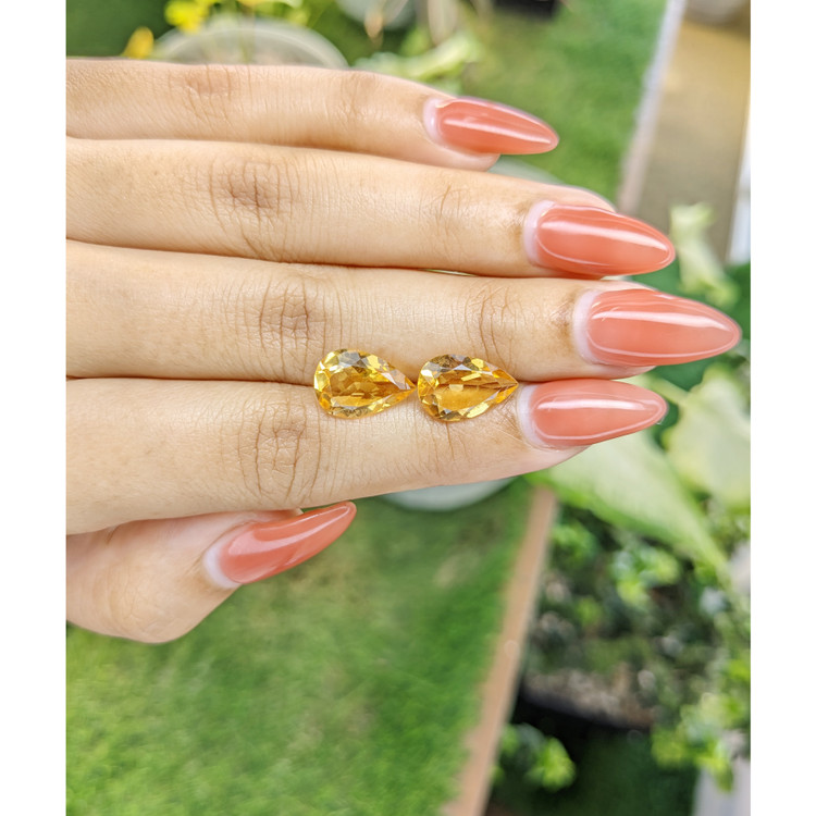 5.72 Ct.Tw. Citrine Pair from Brazil