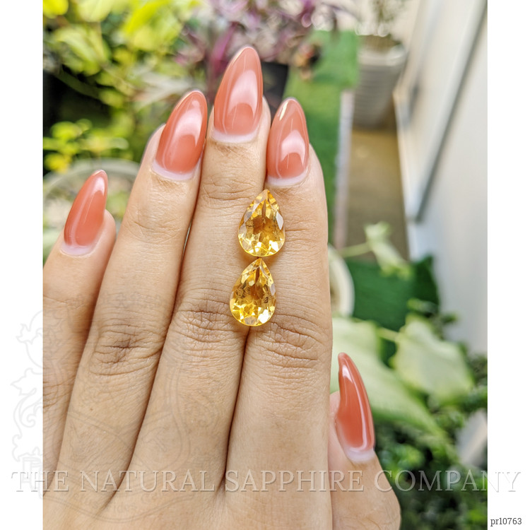 7.12 Ct.Tw. Citrine Pair from Brazil