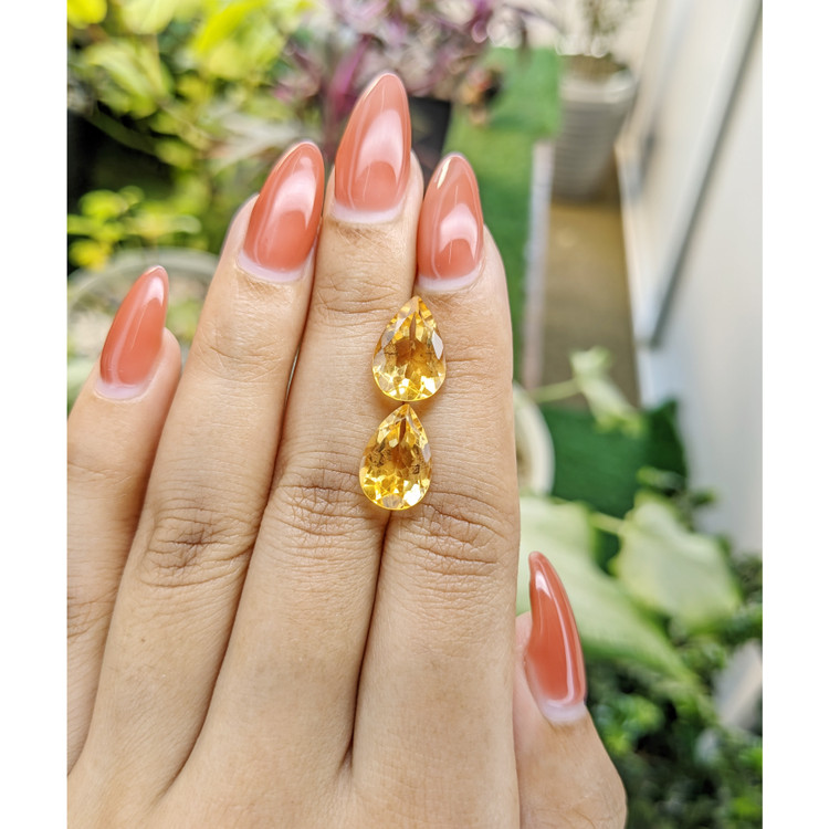 7.12 Ct.Tw. Citrine Pair from Brazil
