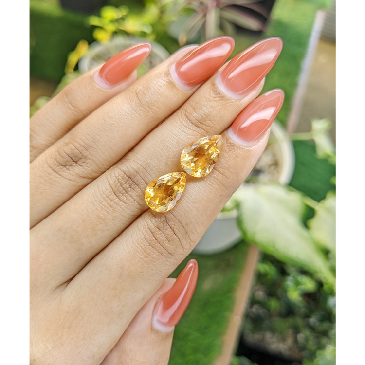 7.12 Ct.Tw. Citrine Pair from Brazil