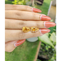 7.12 Ct.Tw.Total Carat Weight Citrine Pair from Brazil Life Style