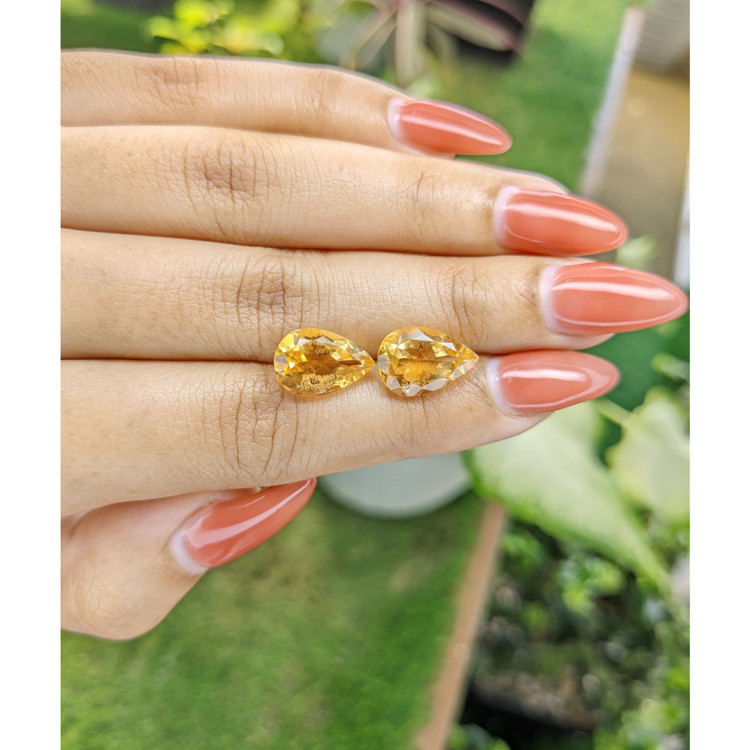 7.12 Ct.Tw. Citrine Pair from Brazil