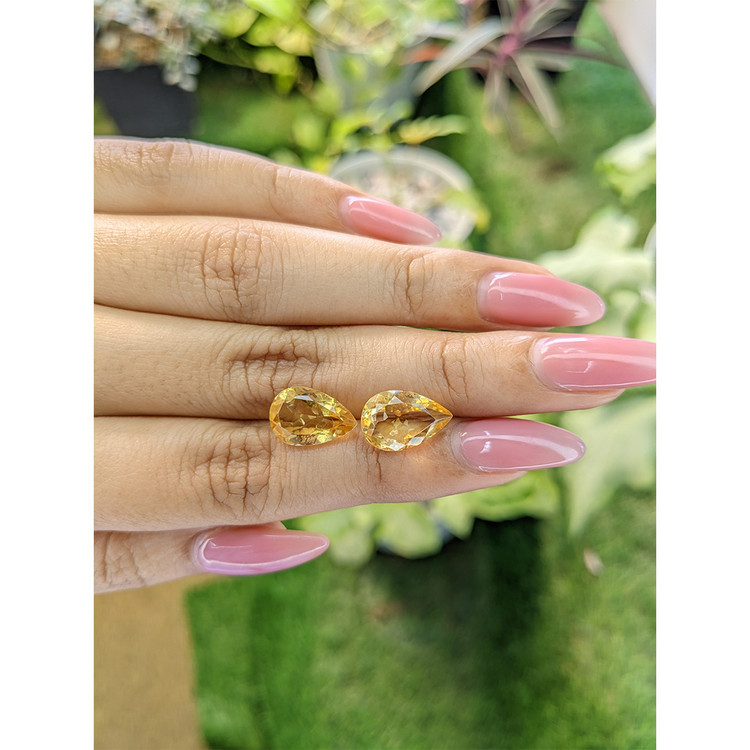 6.38 Ct.Tw. Citrine Pair from Brazil