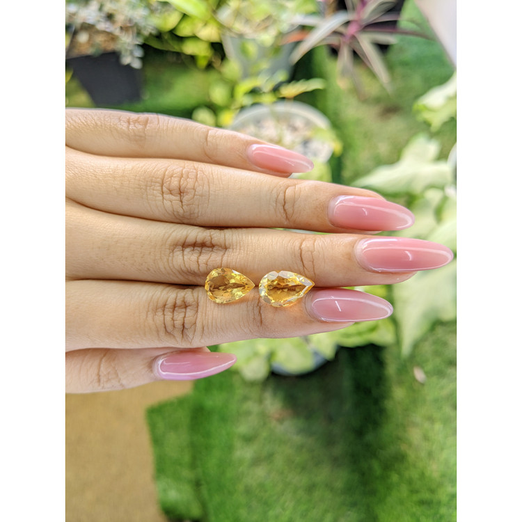 5.72 Ct.Tw. Citrine Pair from Brazil