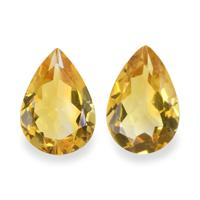 6.63 Ct.Tw. Pear Citrine Pair