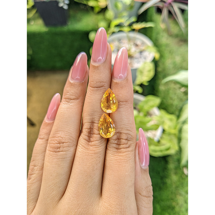 6.63 Ct.Tw. Citrine Pair from Brazil