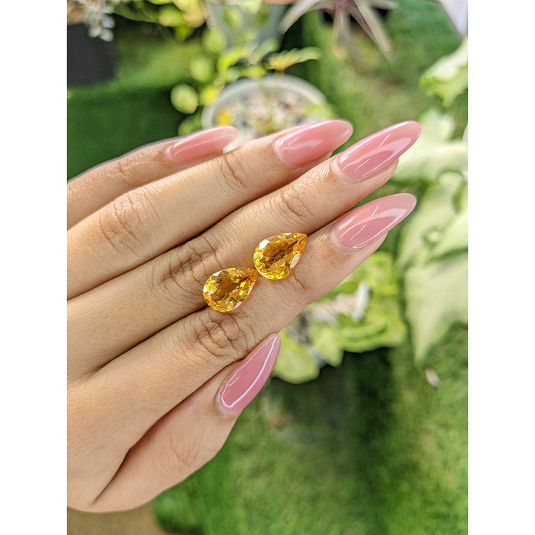 6.63 Ct.Tw. Citrine Pair from Brazil