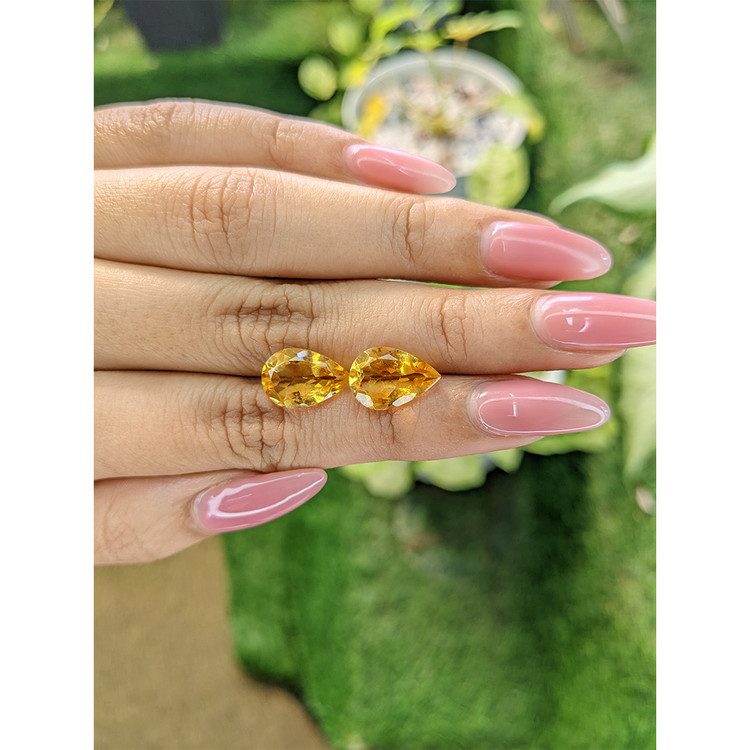 6.63 Ct.Tw. Citrine Pair from Brazil