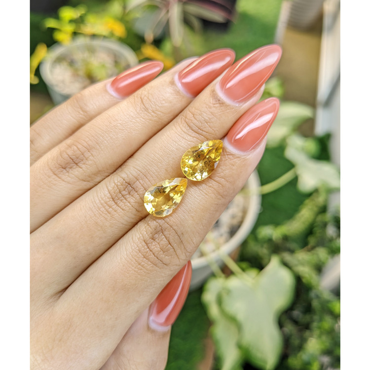 6.79 Ct.Tw. Citrine Pair from Brazil