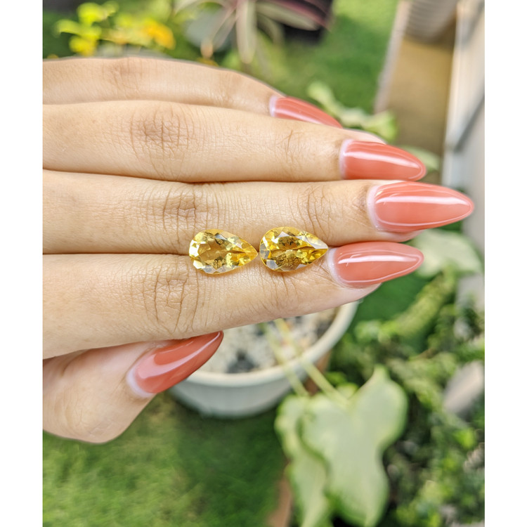 6.79 Ct.Tw. Citrine Pair from Brazil