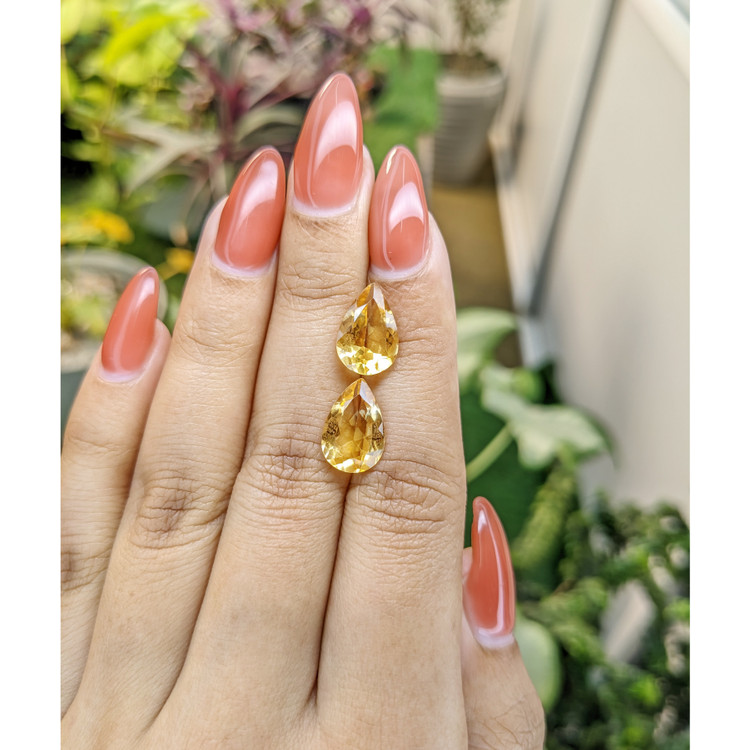 5.74 Ct.Tw. Citrine Pair from Brazil