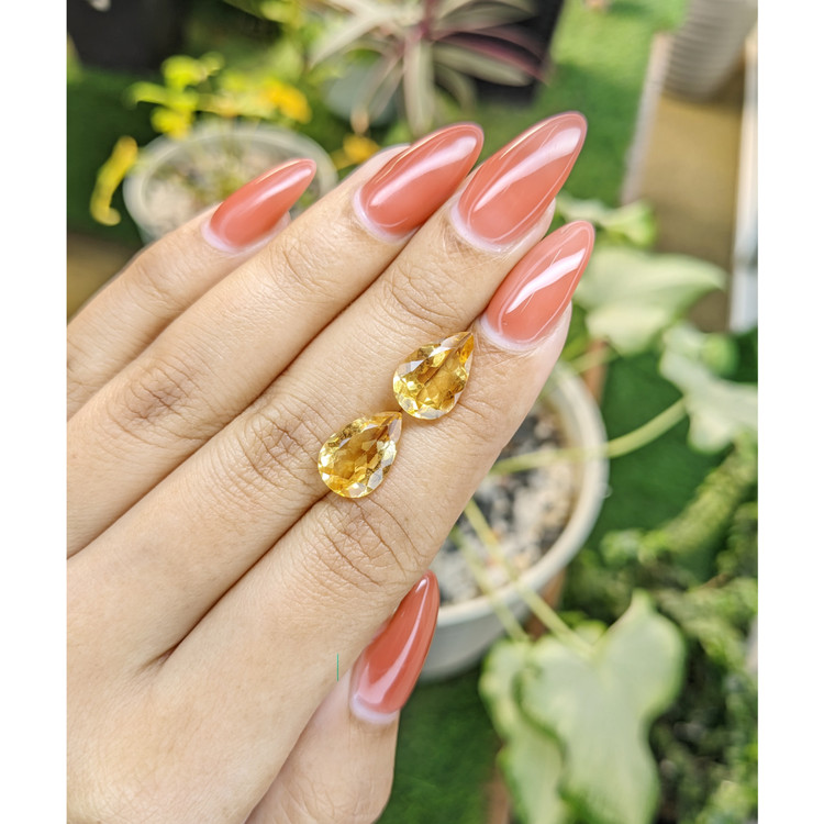 5.74 Ct.Tw. Citrine Pair from Brazil