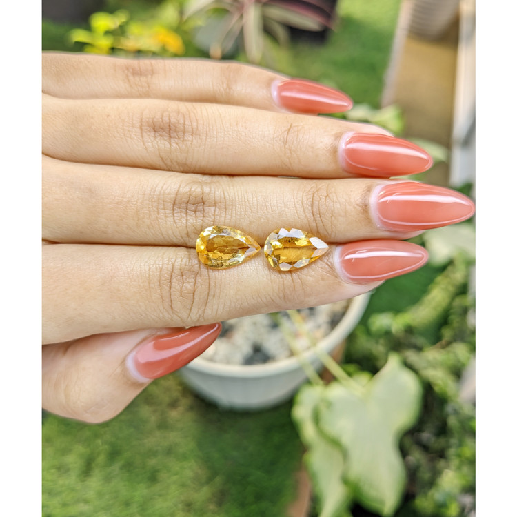 5.74 Ct.Tw. Citrine Pair from Brazil