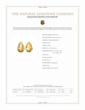 6.25 Ct.Tw.Total Carat Weight Citrine Pair from Brazil Scan Report