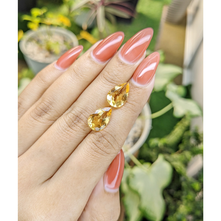 6.25 Ct.Tw. Citrine Pair from Brazil