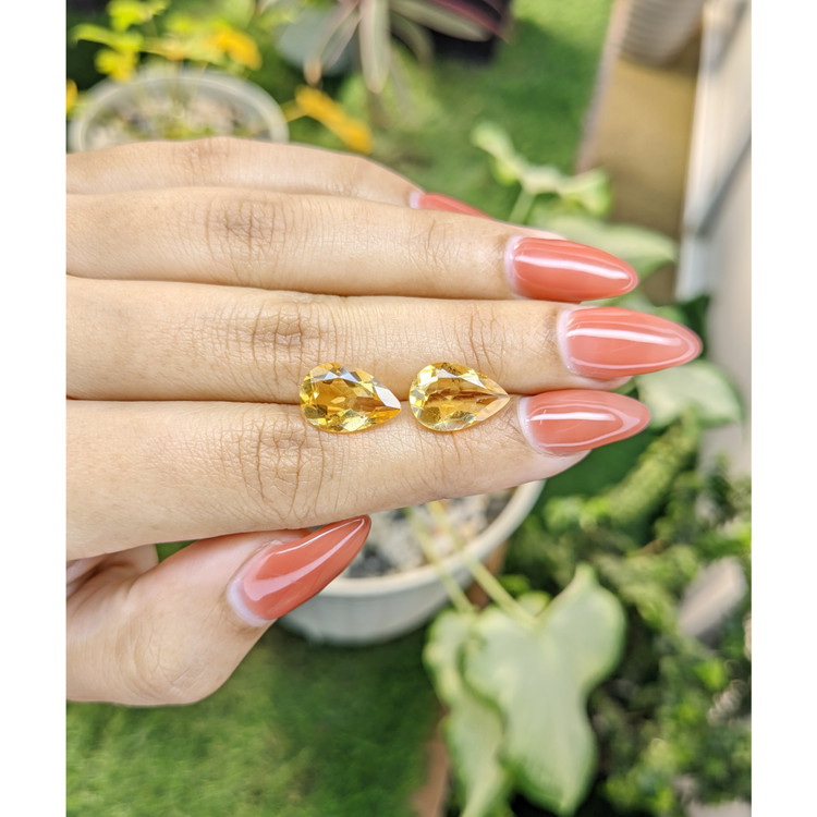 6.25 Ct.Tw. Citrine Pair from Brazil