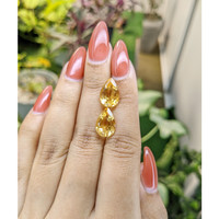 6.96 Ct.Tw.Total Carat Weight Citrine Pair from Brazil Life Style