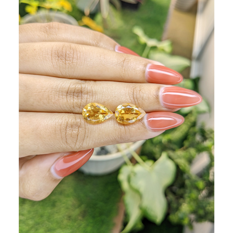 6.96 Ct.Tw. Citrine Pair from Brazil