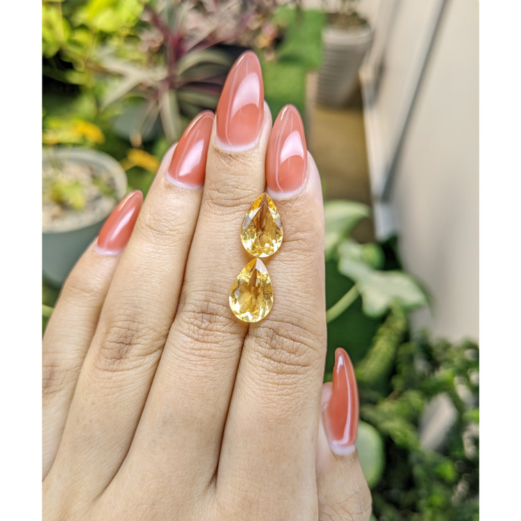 6.01 Ct.Tw. Citrine Pair from Brazil
