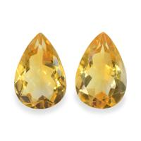 6.63 Ct.Tw. Pear Citrine Pair